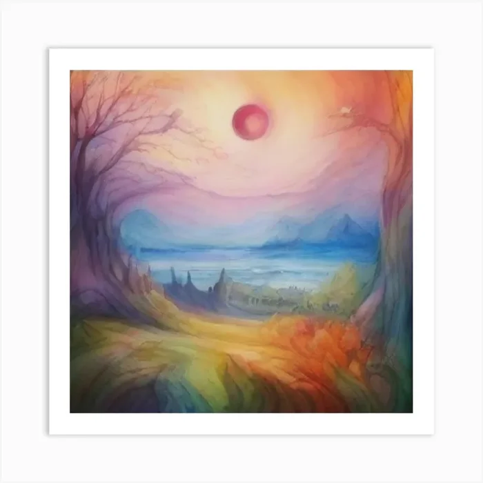 Rainbow Path Art Print by Mamlika design