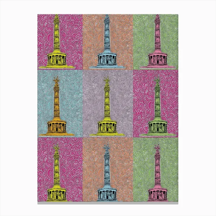 Rainbow Siegesaule Canvas Print by KP Design