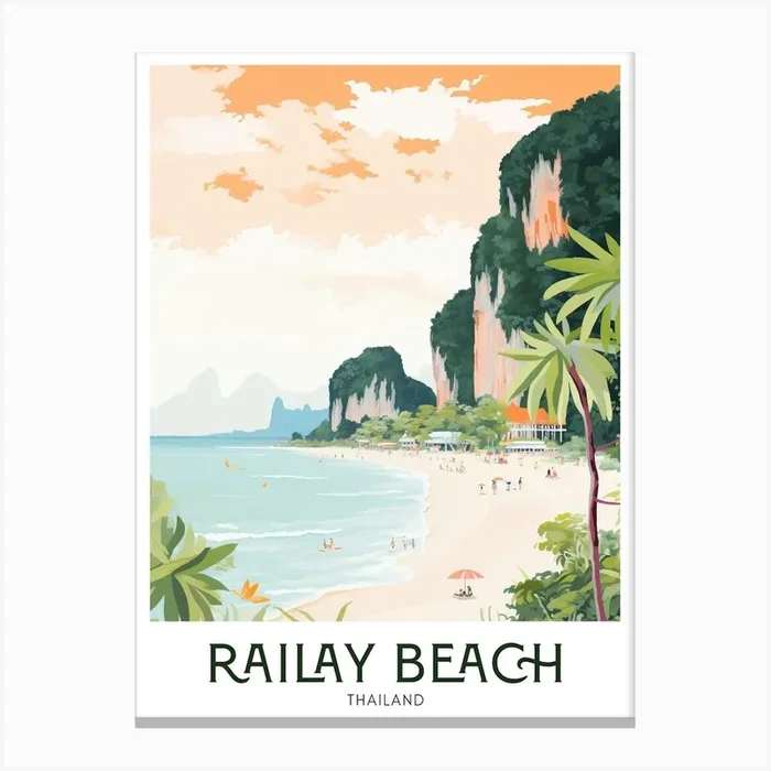 Rallay Beach Thailand Canvas Print by Banevici