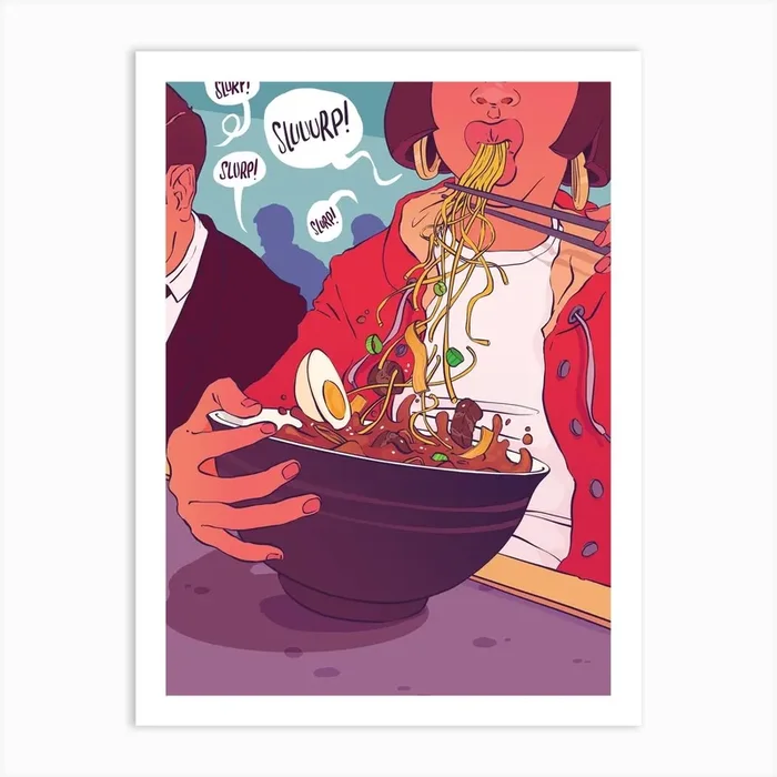 Ramen Shop Art Print by Barrie Jones