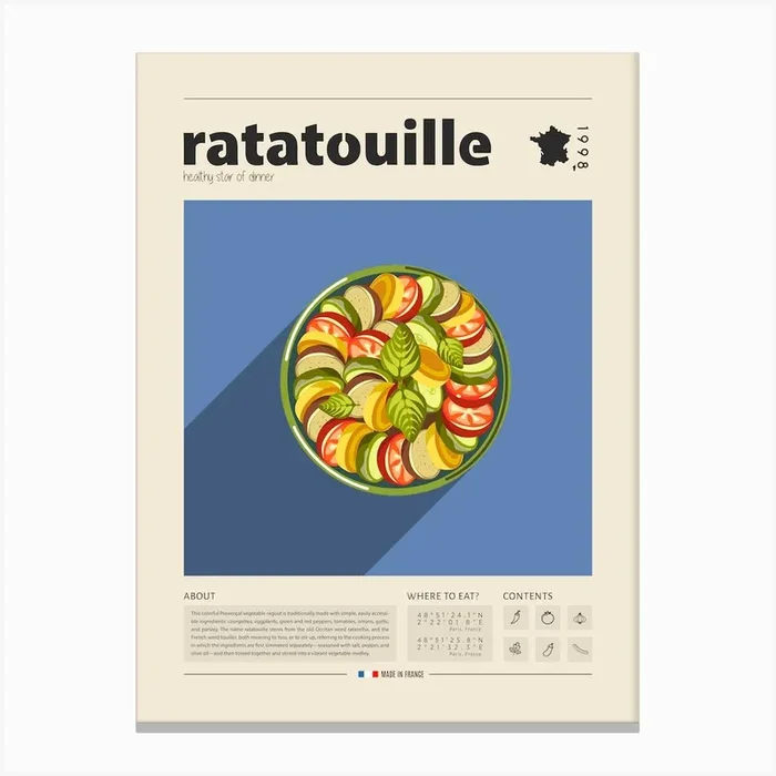 Ratatouille Canvas Print by Gastro World