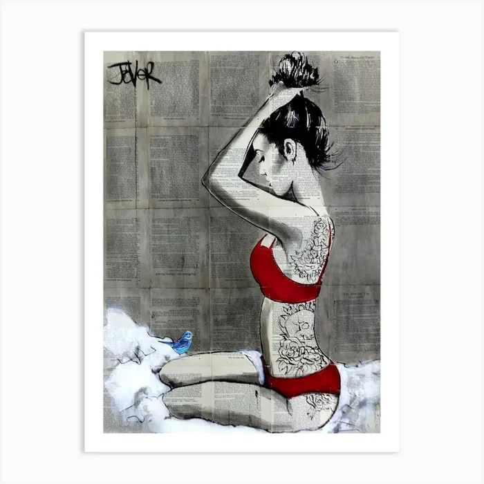 Reasons In Red Art Print by Loui Jover