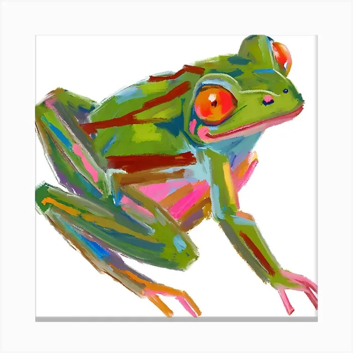 Red Eyed Tree Frog 06 Canvas Print by Lisa Baum