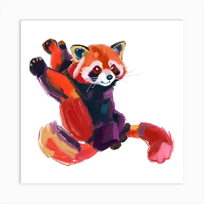 Red Panda 01 Art Print by Lisa Baum