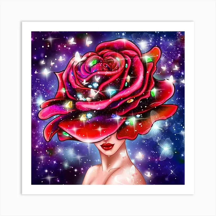 Red Rose In A Hat Art Print by nemesis