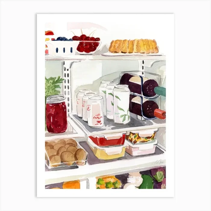 Refridgerator Interior Art Print by Lisa Travis