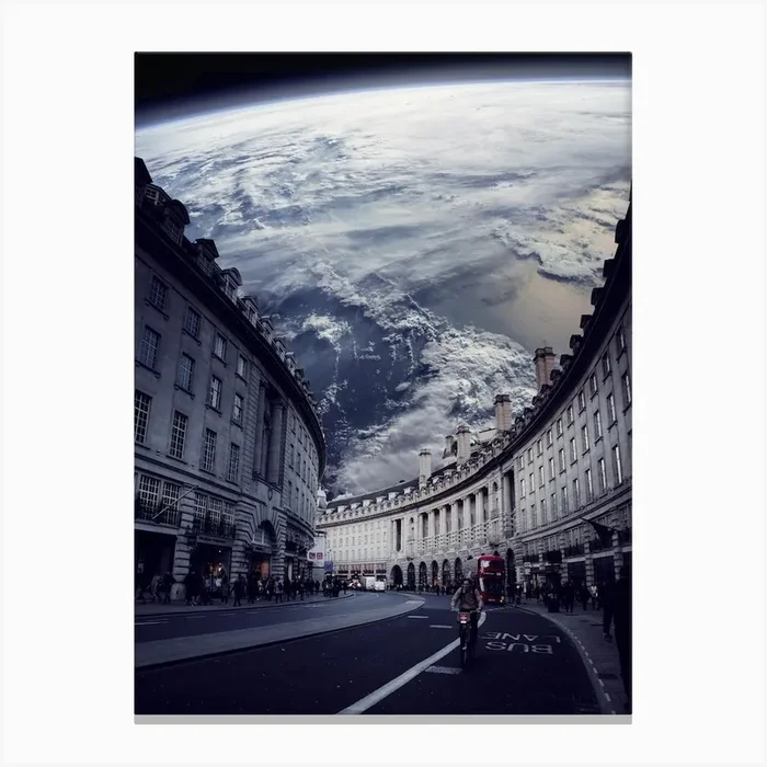 Regent Street London Space Canvas Print by Arizrab