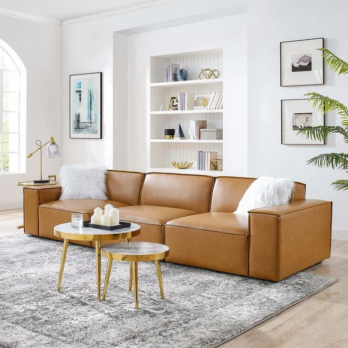 Restore Vegan Leather 3-Piece Sofa by Modway
