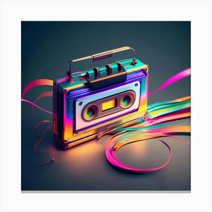 Retro Cassette Canvas Print by FOX & JAY
