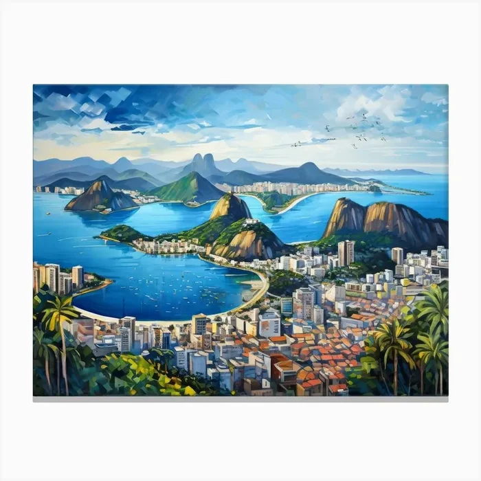 Rio City art Canvas PrintS by Saiful