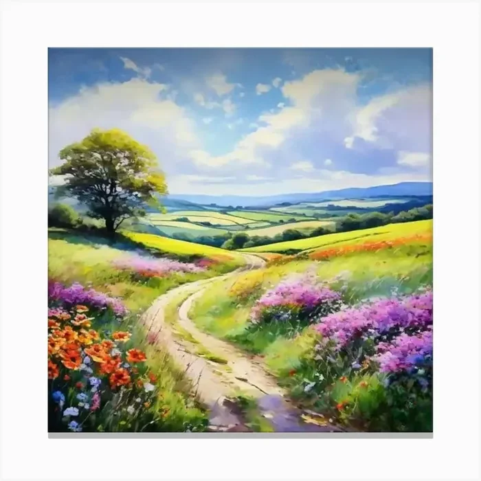 Road In The Countryside Canvas Print by ArturHeilig