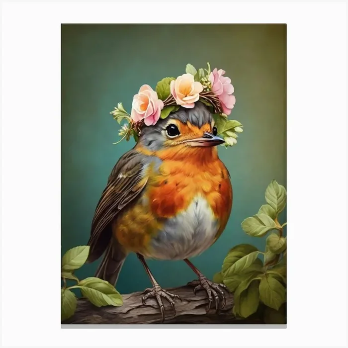 Robin 1 Canvas Print by Fantasy24