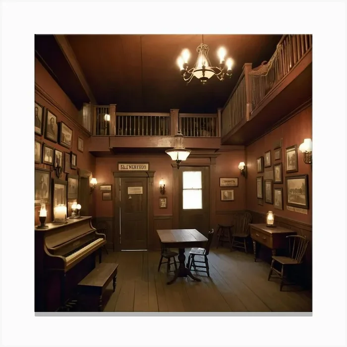 Room With A Piano Canvas PrintJ by JDoll