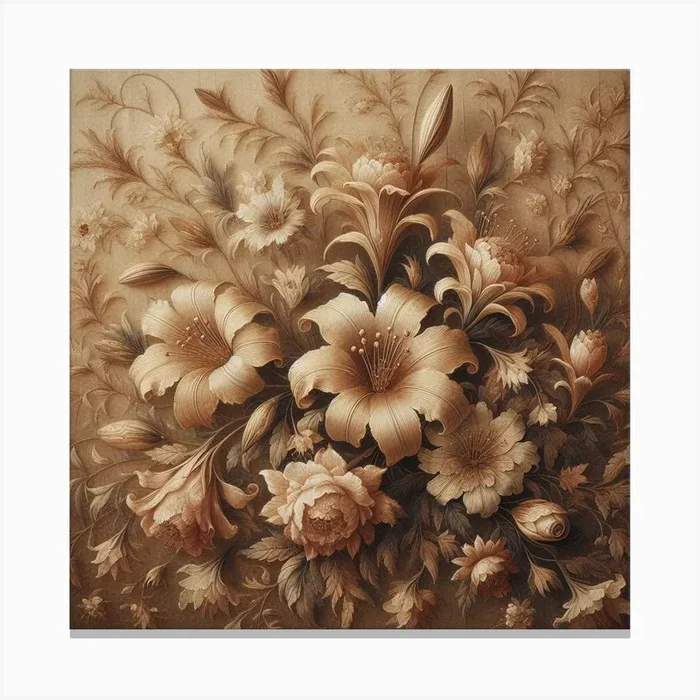 Russian Flowers Canvas Print by Vinzlim