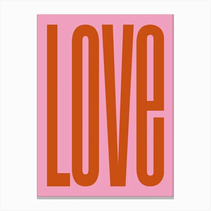 Rust Love Canvas Print by Proper Good Prints
