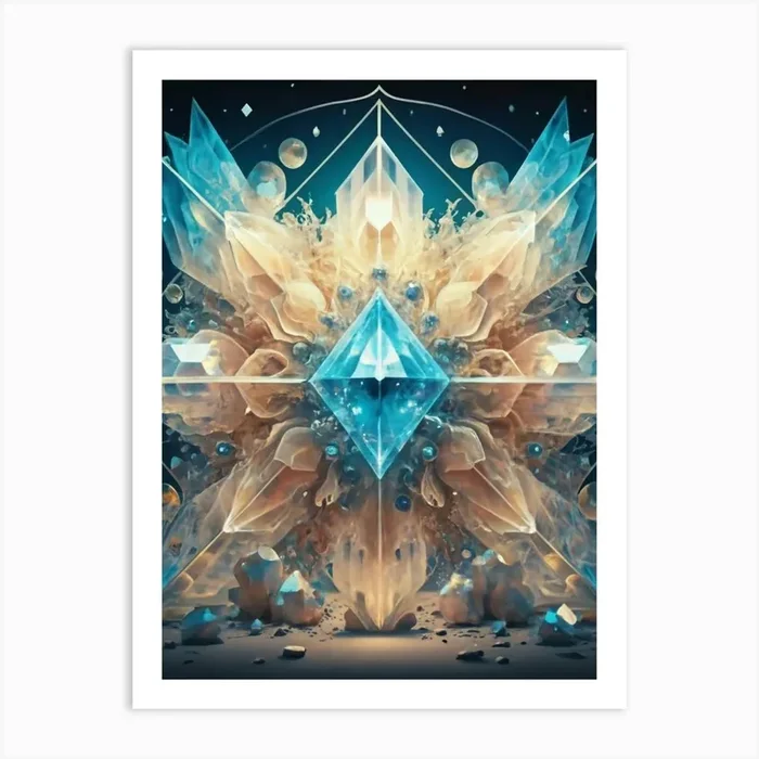 Sacred Geometry Art PrintL by LuciaGeorge