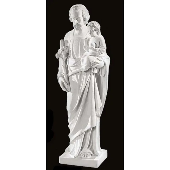 Saint Josesph Sculpture 31.5 ” H Marble