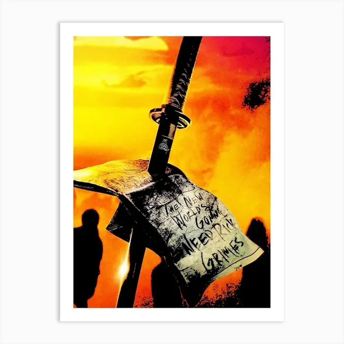 Samurai Sword the Walking Dead movie Art Print by ontoseno