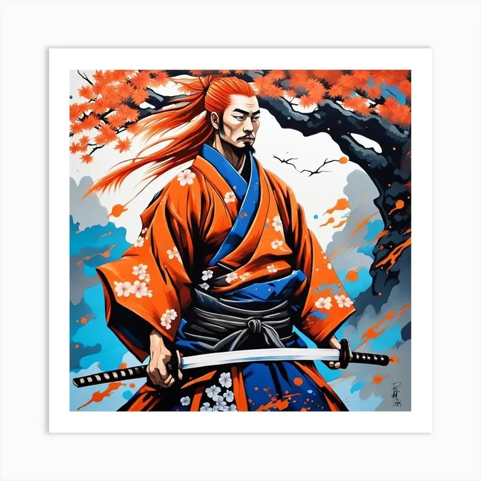 Samurai Warrior 1 Art PrintM by Moeki_ZA