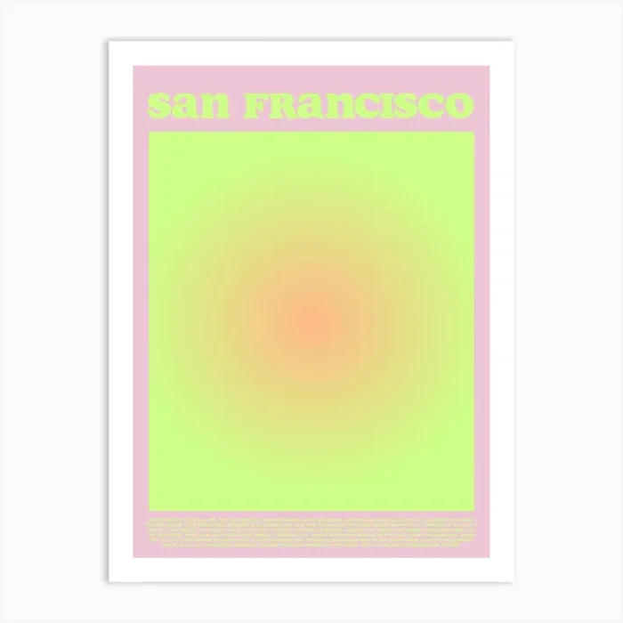 San Francısco Art Print by Lucent Art Shop
