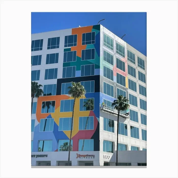 Santa Monica Buildings Canvas Print by CaliMerry