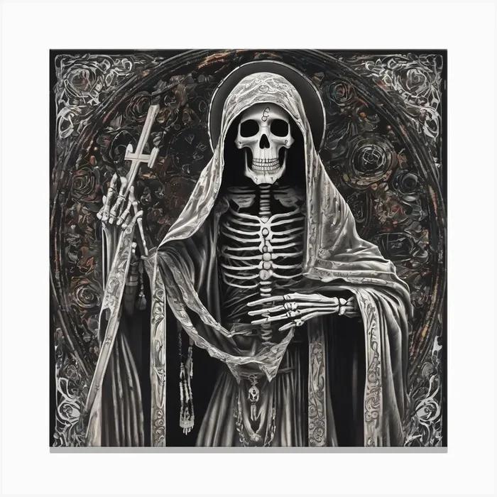 Santa Muerte 9 Canvas Print by SiamSilp
