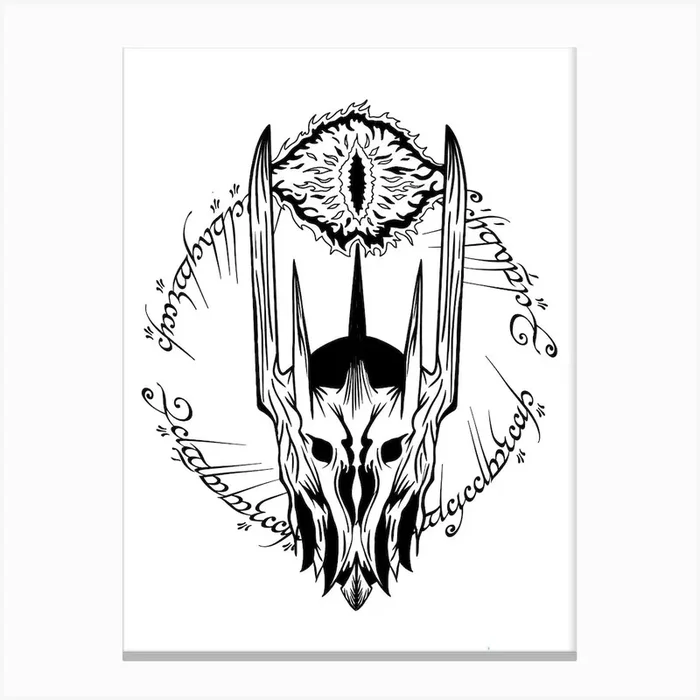 Sauron Eye Canvas Print by JDuke Illustrations