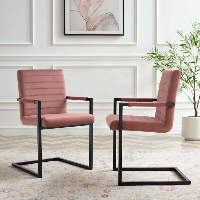 Savoy Performance Velvet Dining Chairs – Set of 2 by Modway