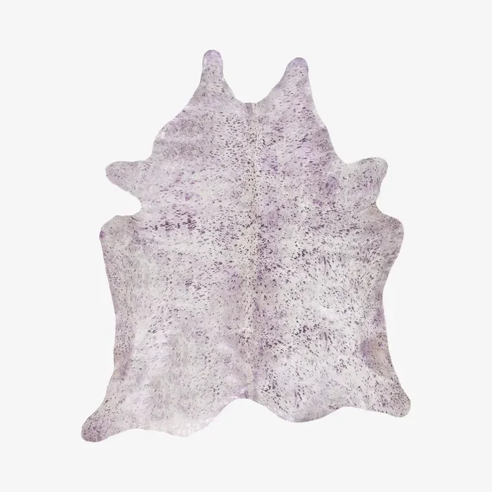 Scotland Cowhide Rug – Grey / Pink by Natural