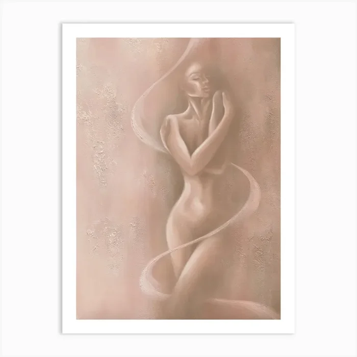Self Love, female figure Art Print by Isabella Karolewicz