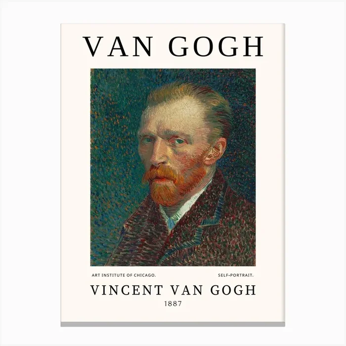 Self-Portrait – Vincent Van Gogh Canvas Print by HeloLopes