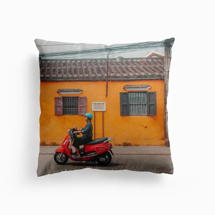 Shades Of Vietnam Canvas Cushion by Gypsy In A Spacesuit
