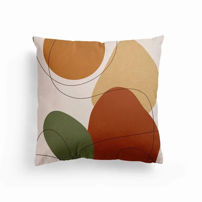 Shapes 3 Canvas Cushion by Gush Art Studio