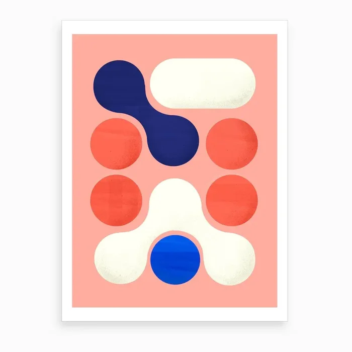 Shapes Modern Geometry No2 Art Print by showmemars