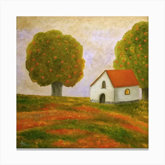 Silent Evening Square Canvas Print by Angeles M Pomata