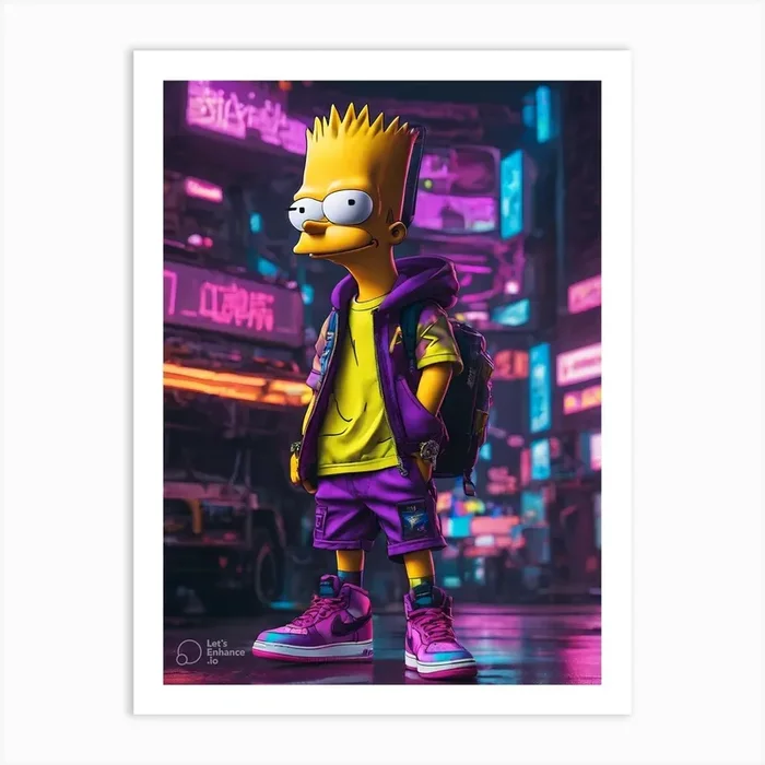 Simpsons Art PrintMA by Martin AI