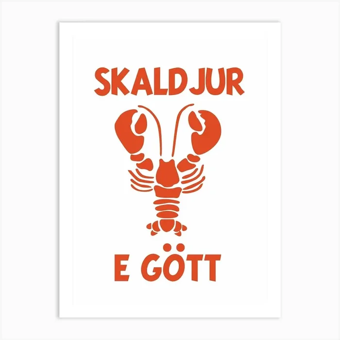 Skaldjur e gött Art Print by Scandinavian Design