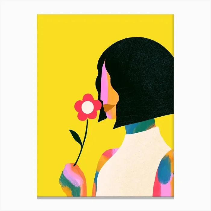 Smell the Flowers Canvas Print by Jaclyn Caris