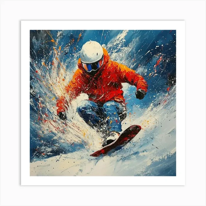 Snowboarder Art 4 Art PrintS by Saiful