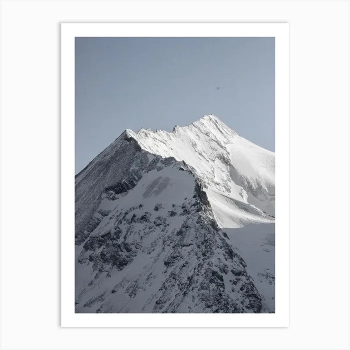 Snowy Mountain 7 Art Print by Victoria Frost