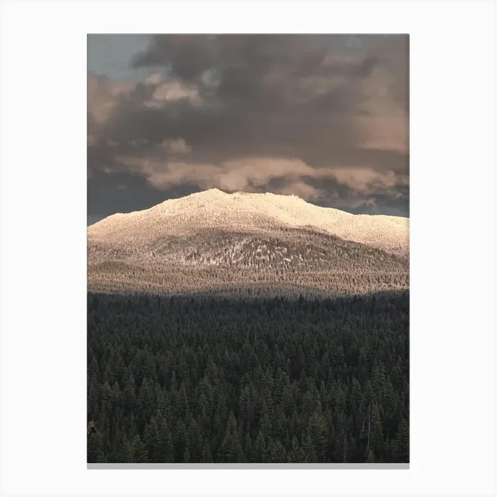 Snowy Mountain Wall Decor Canvas Print by LoveLost