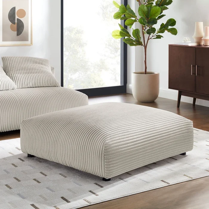 Solace Modular Corduroy Upholstered Ottoman