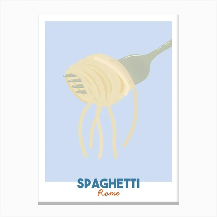 Spaghetti Italy World Foods Canvas PrintBD by Boldfish Designs