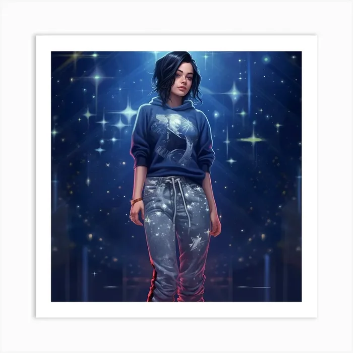 Sparkly Girl Art Print by Le’Blanc