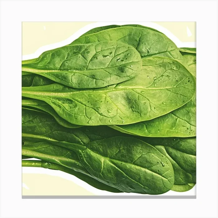 Spinach Leaves Canvas Print by ThatWorksMedia