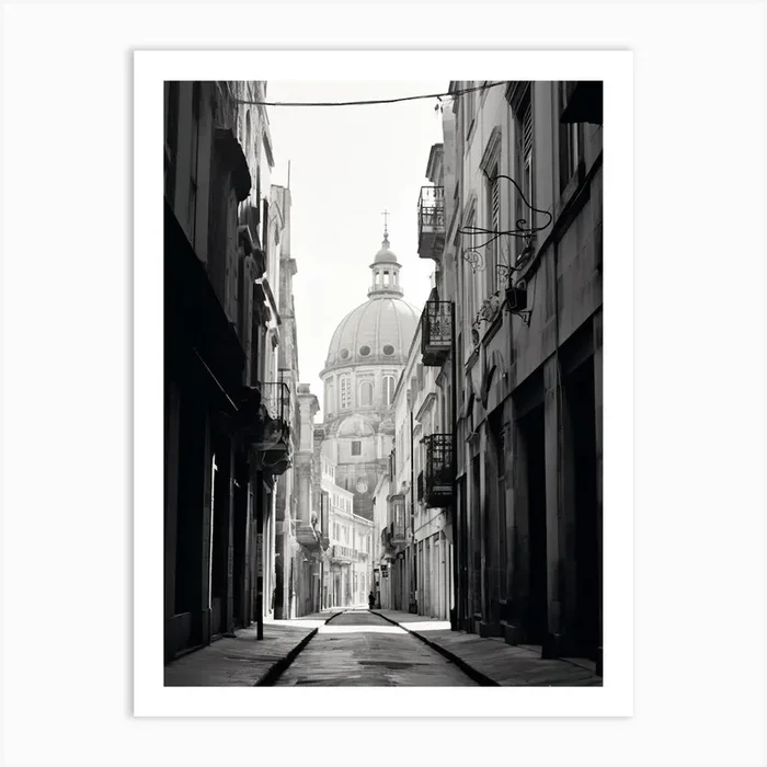 Split, Croatia, Black And White Old Photo 3 Art Print by Monochrome Vistas