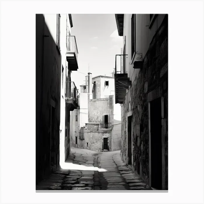 Split, Croatia, Photography In Black And White 3 Canvas Print by Monochrome Vistas