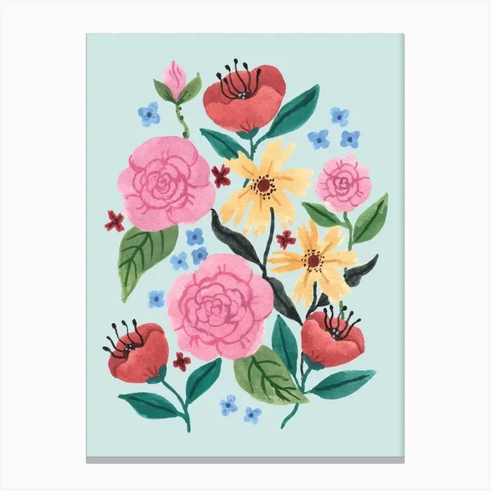 Spring Flower Canvas Print by Ploypisut