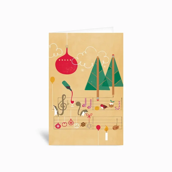 Squirrel Clef Greeting Card Greetings Card by Nick Radford