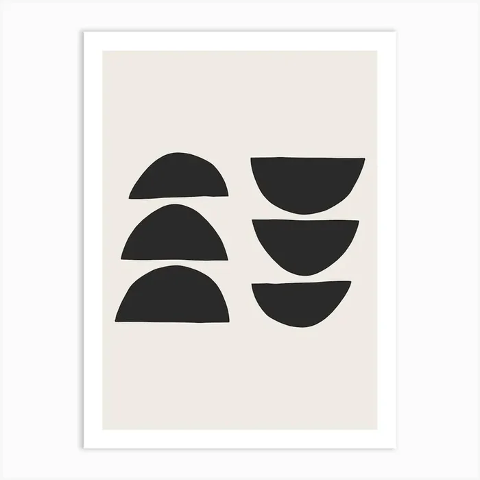 Stacked Bowls Abstract Art Print by Mambo